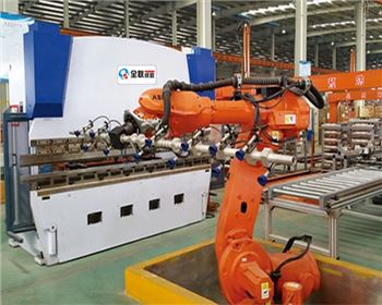 數(shù)控折彎機自動上(shàng)下料機器人自動(dòng)化生産線